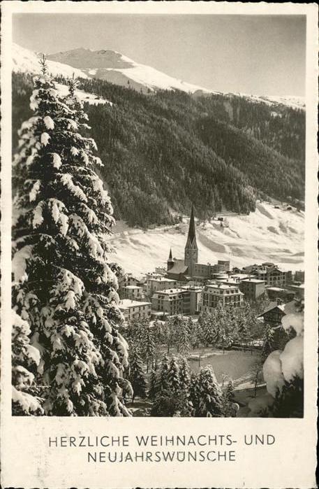 11197684 Davos GR Weihnachts- und Neujahrskarte