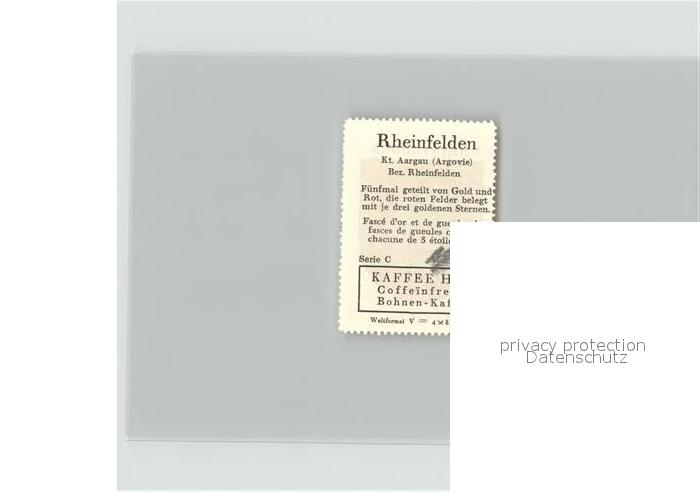 11667095 Rheinfelden AG Briefmarke Kaffee Hag