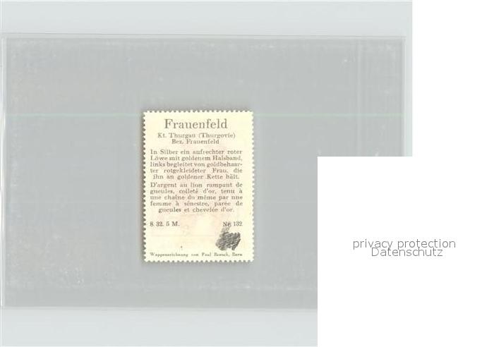 11667185 Frauenfeld Briefmarke Wappen