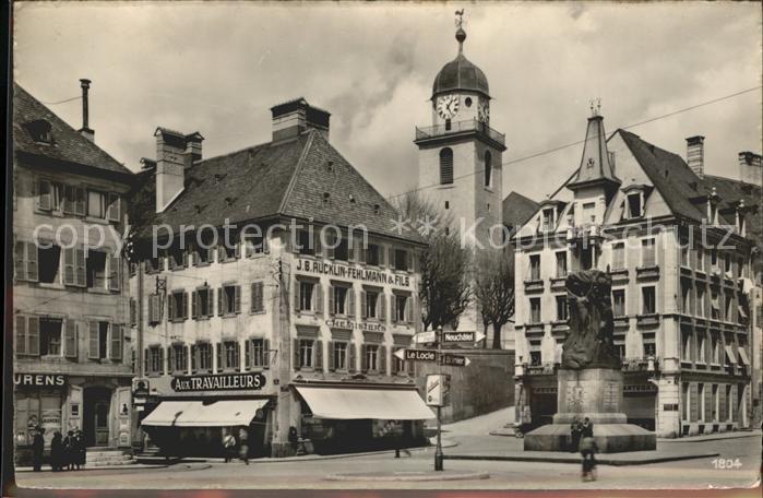 11679186 La Chaux-de-Fonds Partie an der Kirche Denkmal