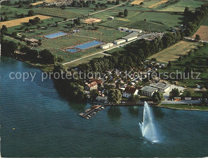 11863847 Kreuzlingen TG Fliegeraufnahme Bodensee Camping Schwimm- Strandbad