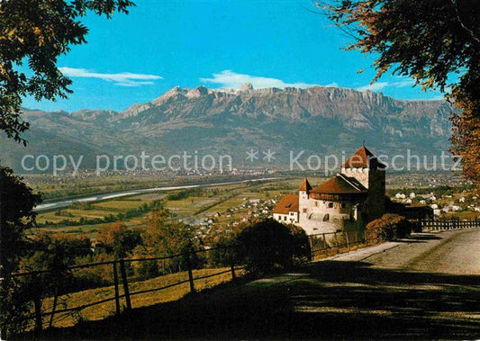 72700546 Liechtenstein  Schloss Vaduz Rheintal Saentisgruppe