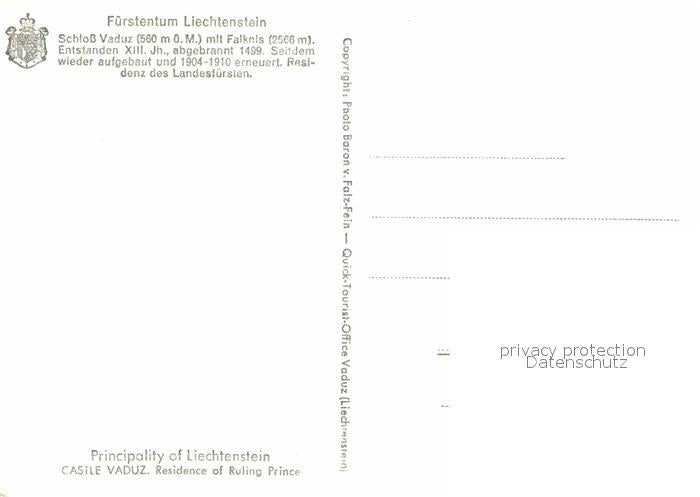 72741166 Vaduz Schloss mit Falknis Raetikon