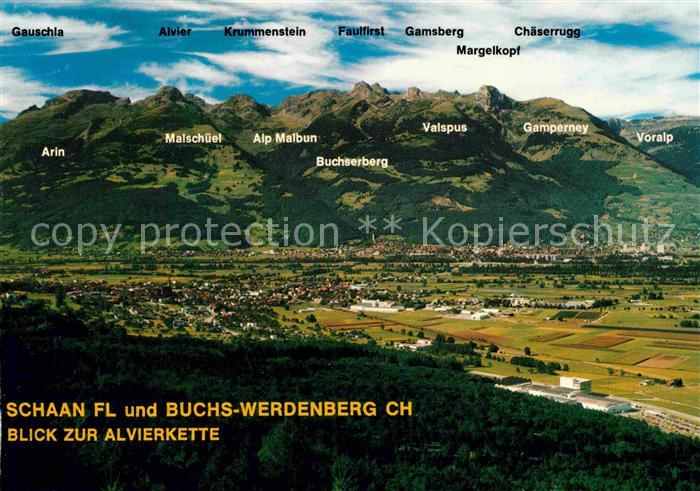 72784090 Schaan Liechtenstein und Buchs Werdenberg mit Alvierkette