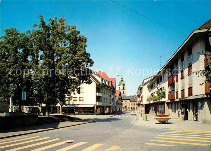 12814146 Riehen Schmiedgasse mit Dorfkirche