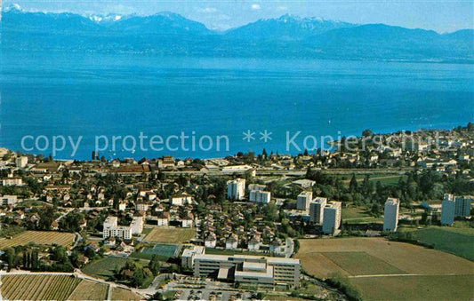 12823117 Morges Genfersee Alpenpanorama Fliegeraufnahme