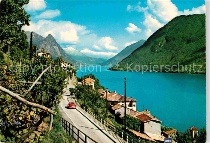 72845035 Lago di Lugano TI Strada di Gandria Luganersee Alpen