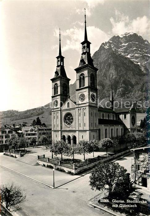 12970173 Glarus GL Stadtkirche Glaernisch