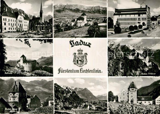 73001431 Vaduz Schloss Rotes Haus Rathaus Regierungsgebaeude