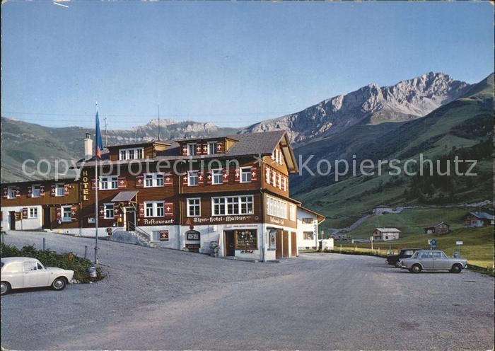 71946401 Malbun Alpenhotel Malbun mit Sareiserjoch und Augstenberg