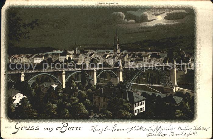 12018079 Bern BE avec pont la nuit Berne