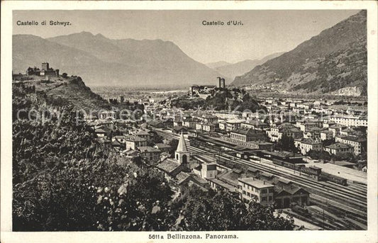 12063749 Bellinzona Panorama Castello di Schwyz Castello d Uri