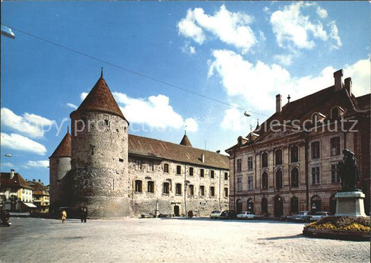 12111803 Yverdon-les-Bains Chateau Hotel de Ville Monument Pestalozzi