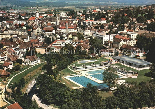 12257195 Frauenfeld Fliegeraufnahme mit Hallen- und Freibad