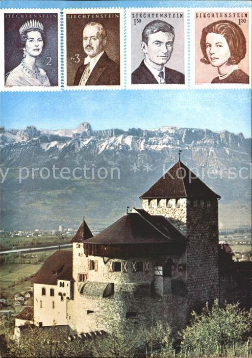 72285483 Vaduz Schloss Alpenblick Sonderbriefmarken Fuersten und Prinzen