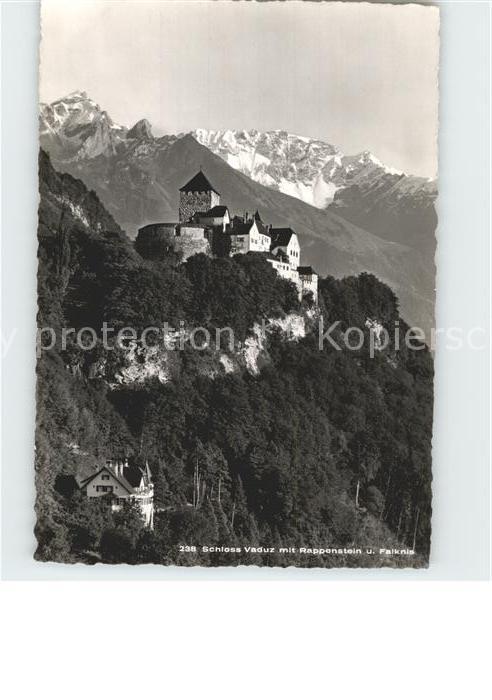 72299934 Vaduz Fliegeraufnahme Schloss mit Rappenstein und Falknis