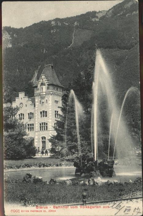 11283515 Glaris GL Volksgarten Gare de Glaris