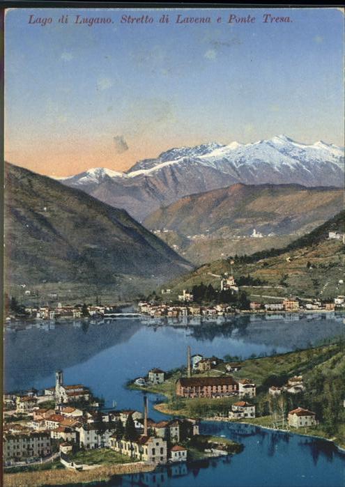 71294088 Lago di Lugano TI Stretto di Lavena e Ponte Tresa