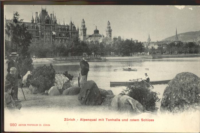 11292983 Zuerich Alpenquai Tonhalle Château rouge Zuerich