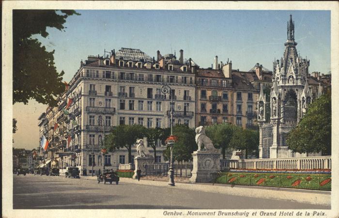 11292997 Genève GE Grand Hôtel de la Paix Monument Brunschwig Genève