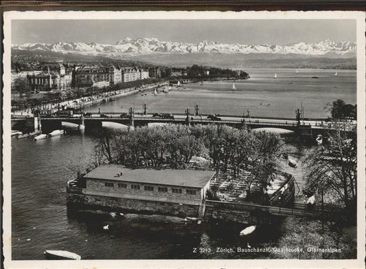 11293060 Zuerich Bauschaenzli Quaibruecke Glarnerlapen Zuerich