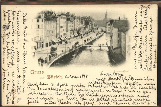 11294721 Zurich Limmat Quai 1898 Zurich