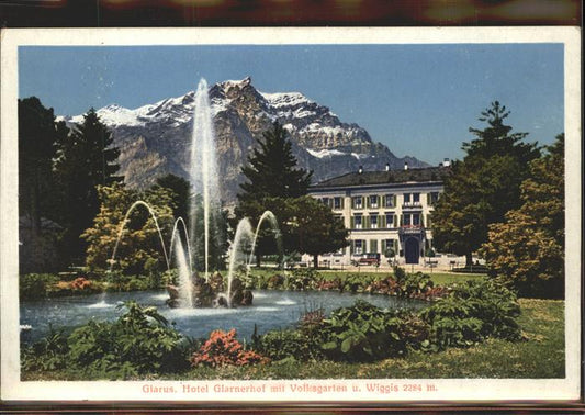 11303906 Glarus GL Hotel Glarnerhorf Volksgarten Brunnen Wiggis