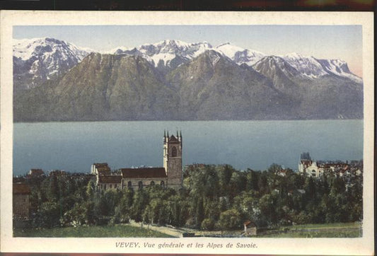 11318061 Vevey VD vue generale Alpes de Savoie