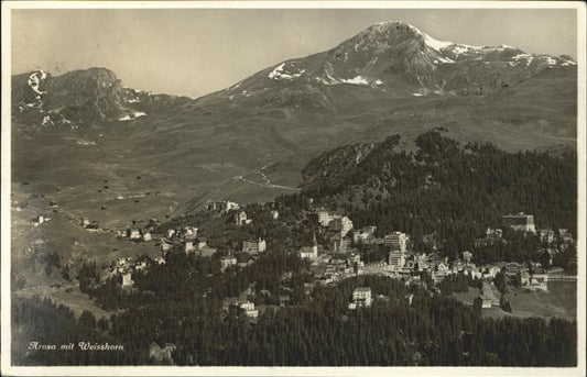 11304969 Arosa GR Panorama mit Weisshorn