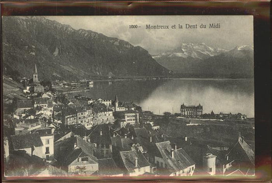 11305204 Montreux VD Vue partielle Lac Leman Dents du Midi Wallis