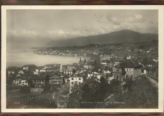 11305206 Montreux VD Vue partielle Clarens et le Château Pelerin Lac Léman Montr