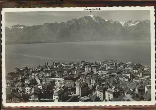 11305208 Montreux VD Vue partielle Lac Léman Montreux