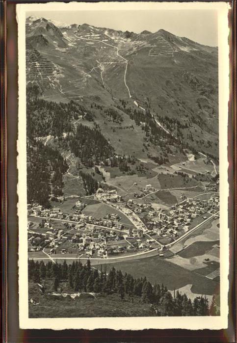 11305278 Davos GR Panorama mit Parsennbahn Graubuenden