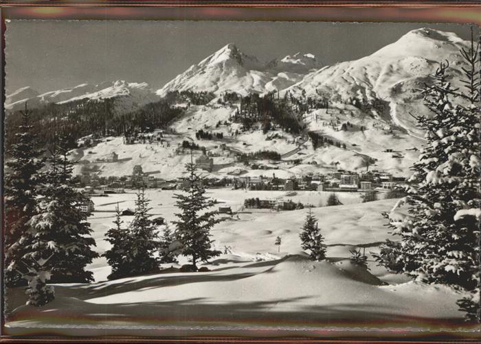 11305284 Davos GR Davos Dorf mit Parsennbahn Graubuenden