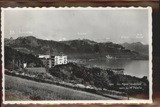 11305302 Vevey VD Mont Pélerin Lac Léman et Alpes Vaudoises Dent de Jaman Ro