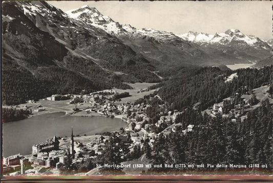 11309661 St Moritz GR St Moritz Dorf und Bad mit Piz della Margna