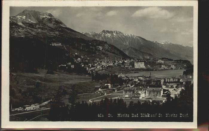 11309666 St Moritz GR St Moritz Bad mit Blick auf St Moritz Dorf