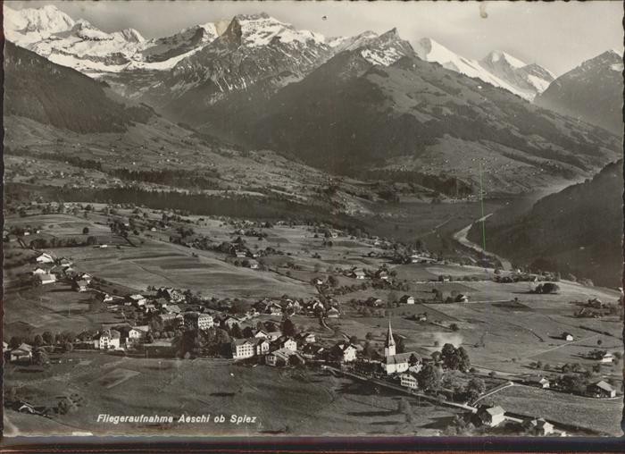 11309921 Aeschi Spiez Panorama   Fliegeraufnahme Aeschi b. Spiez