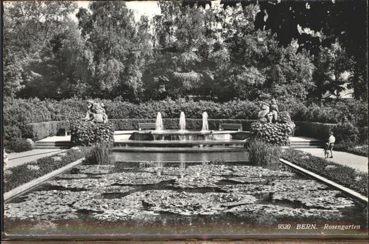 11306302 Bern BE Rosengarten Springbrunnen Teich Statue