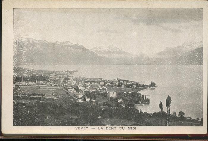 11306308 Vevey VD Vue partielle Lac Leman Dent du Midi