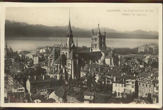 11306322 Lausanne VD Chateau et Cathedrale Lac Leman Alpes de Savoie