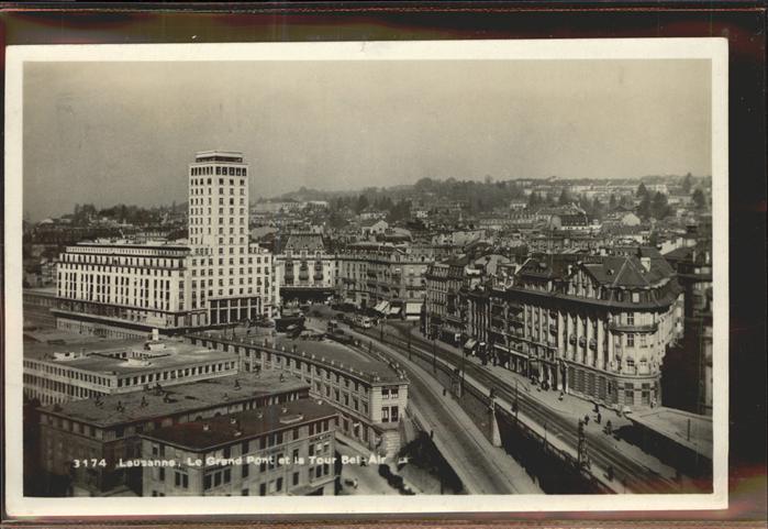 11306467 Lausanne VD Le Grand Pont et la Tour Bel Air Lausanne