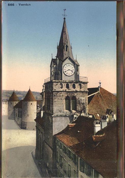 11306559 Yverdon VD L eglise et le chateau