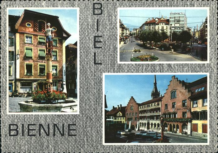 11381135 Biel Bienne Teilansichten Brunnen