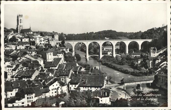 11384985 Fribourg FR Pont de Zaehringen et la Sarine