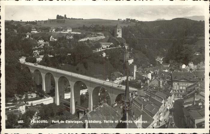 11385011 Fribourg FR Pont de Zaehringen Schoenberg Viadukt