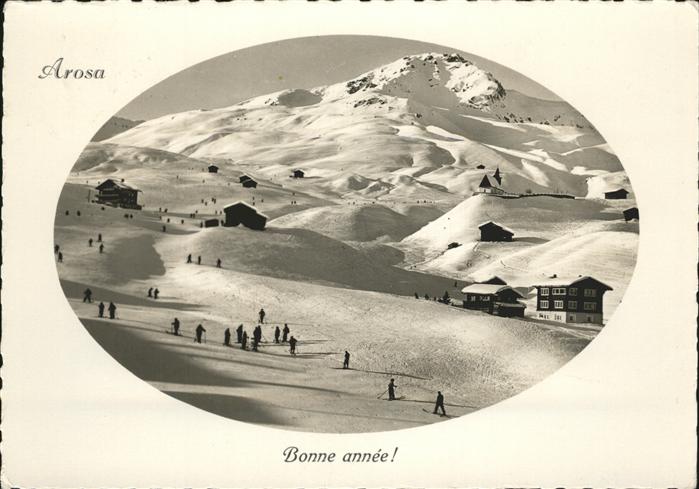 11385952 Terrain de sports d'hiver Arosa GR Carte du Nouvel An Arosa