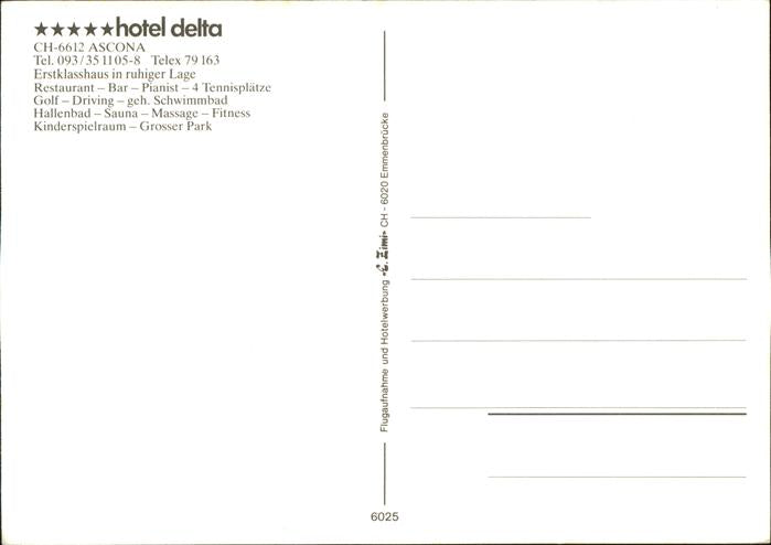 11475719 Ascona TI Hotel Delta Schwimmbad Tennisplatz Fliegeraufnahme