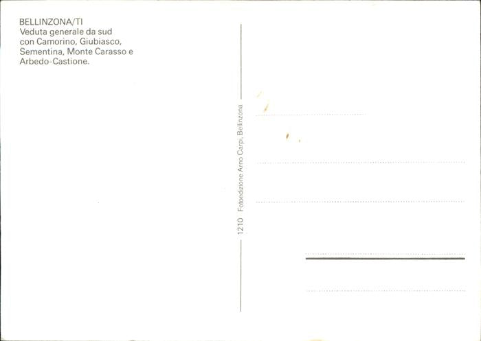 11485317 Bellinzona Veduta generale con Camorino Giubiasco Monte Carasso