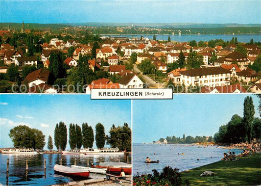 13227017 Kreuzlingen TG Blick auf Konstanz Hafen Strandbad